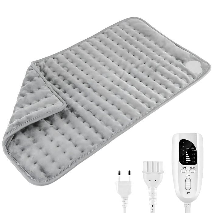 Electric Heating Pad 6 Adjustable Temperature Settings – Ideal for Back, Neck, Shoulder, and Abdominal Relief. Features Advanced Heating Technology and Machine-Washable Design.