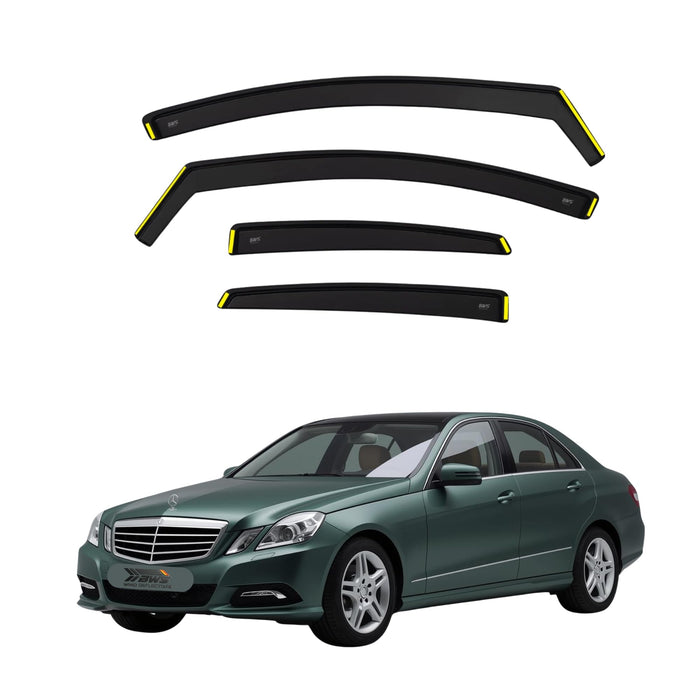 BWS Premium Wind Deflectors For Mercedes E-Class W212 2009-2016 4door Saloon, Enhance Driving Comfort with Window Visors (UK Stock)