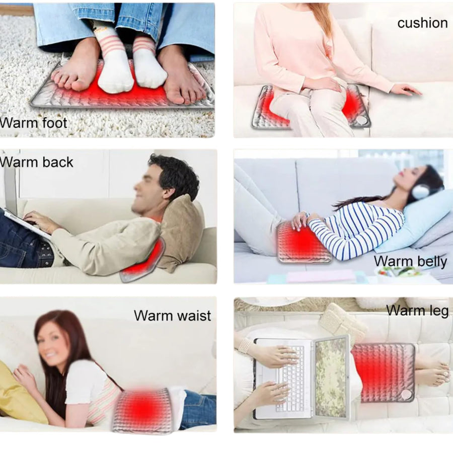 Electric Heating Pad 6 Adjustable Temperature Settings – Ideal for Back, Neck, Shoulder, and Abdominal Relief. Features Advanced Heating Technology and Machine-Washable Design.