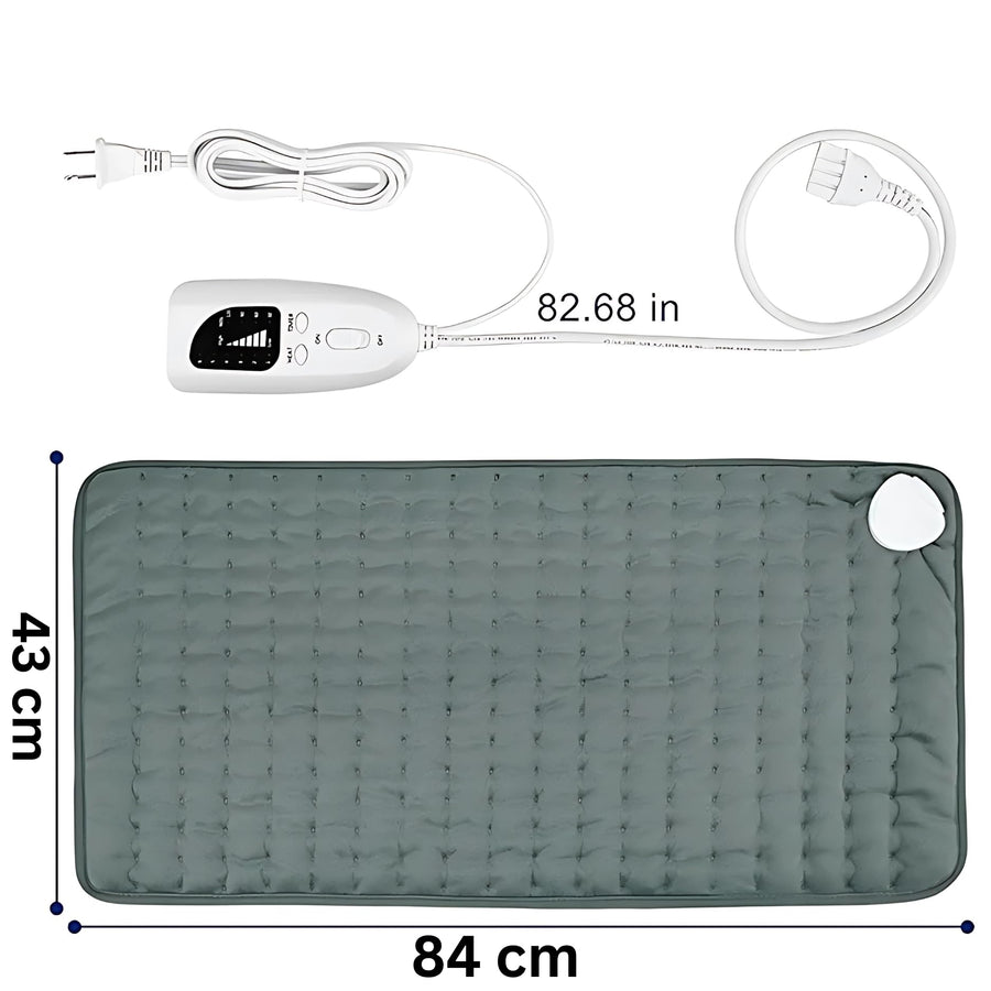 Electric Heating Pad 6 Adjustable Temperature Settings – Ideal for Back, Neck, Shoulder, and Abdominal Relief. Features Advanced Heating Technology and Machine-Washable Design.