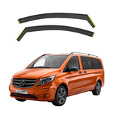Wind Deflectors for Mercedes V-Class/Vito W447 2014-2024 2pcs Set - Keep Your Car Ventilated in Rain - Reduce Wind Turbulence - In-Channel Dark Tinted Set Visors (BWS)