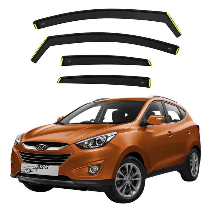 BWS Premium Wind Deflectors For HYUNDAI ix35 2010-2015 5 Door SUV 4-Pieces, Enhance Driving Comfort with Window Visors (UK Stock)