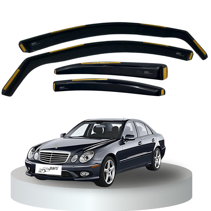 MERCEDES E Class W211 4-doors Saloon 2002-2009 4-Pieces Wind deflectors