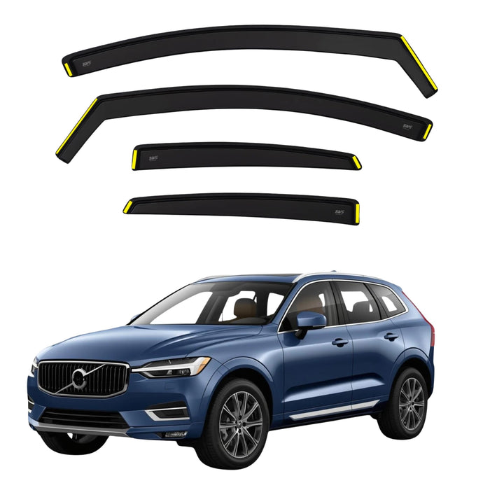BWS UK Stock: Premium 4-Piece Wind Deflector For Volvo XC60 Mk2 5door 2017-up, Enhance Driving Comfort with Window Visors