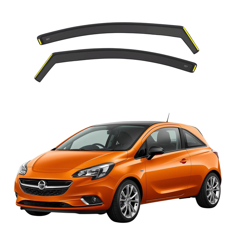 BWS Premium Wind Deflectors For VAUXHALL CORSA D E 3-doors 2006-2019 2-Pieces, Enhance Driving Comfort with Window Visors (UK Stock)