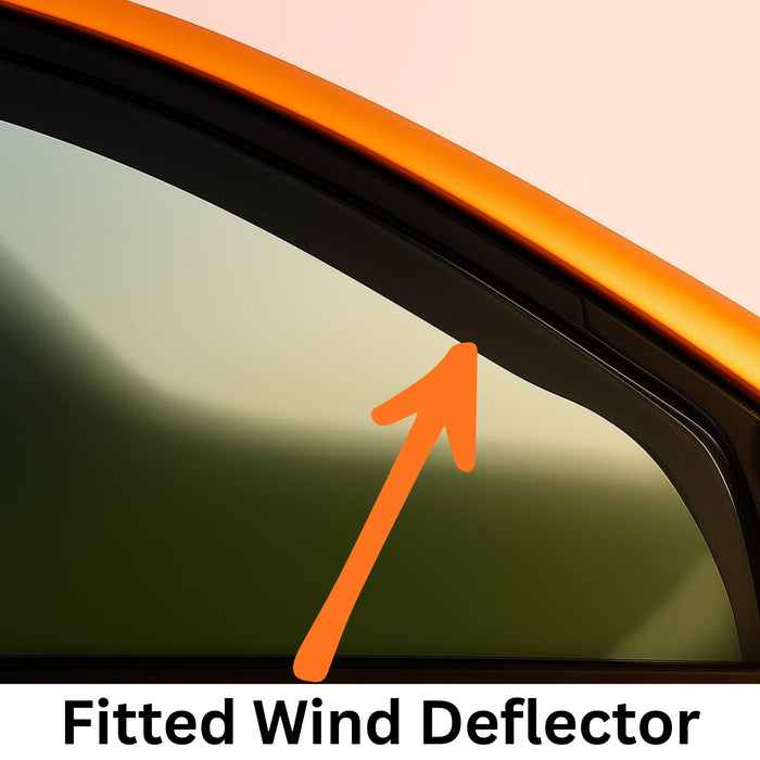 BWS UK Stock: Premium 4-Piece Wind Deflectors For Nissan Leaf mk2 2017-up, Enhance Driving Comfort with Window Visors Dark Tinted
