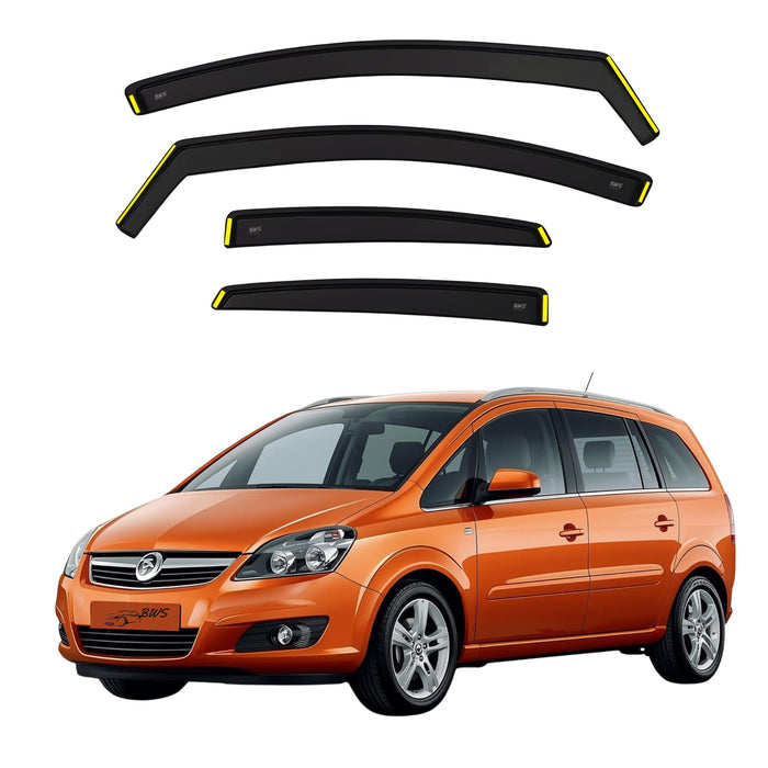BWS UK Stock: Premium Wind VAUXHALL ZAFIRA B MK2 5-doors 4-Piece 2005-2013, Enhance Driving Comfort with Window Visors, Rain Shields
