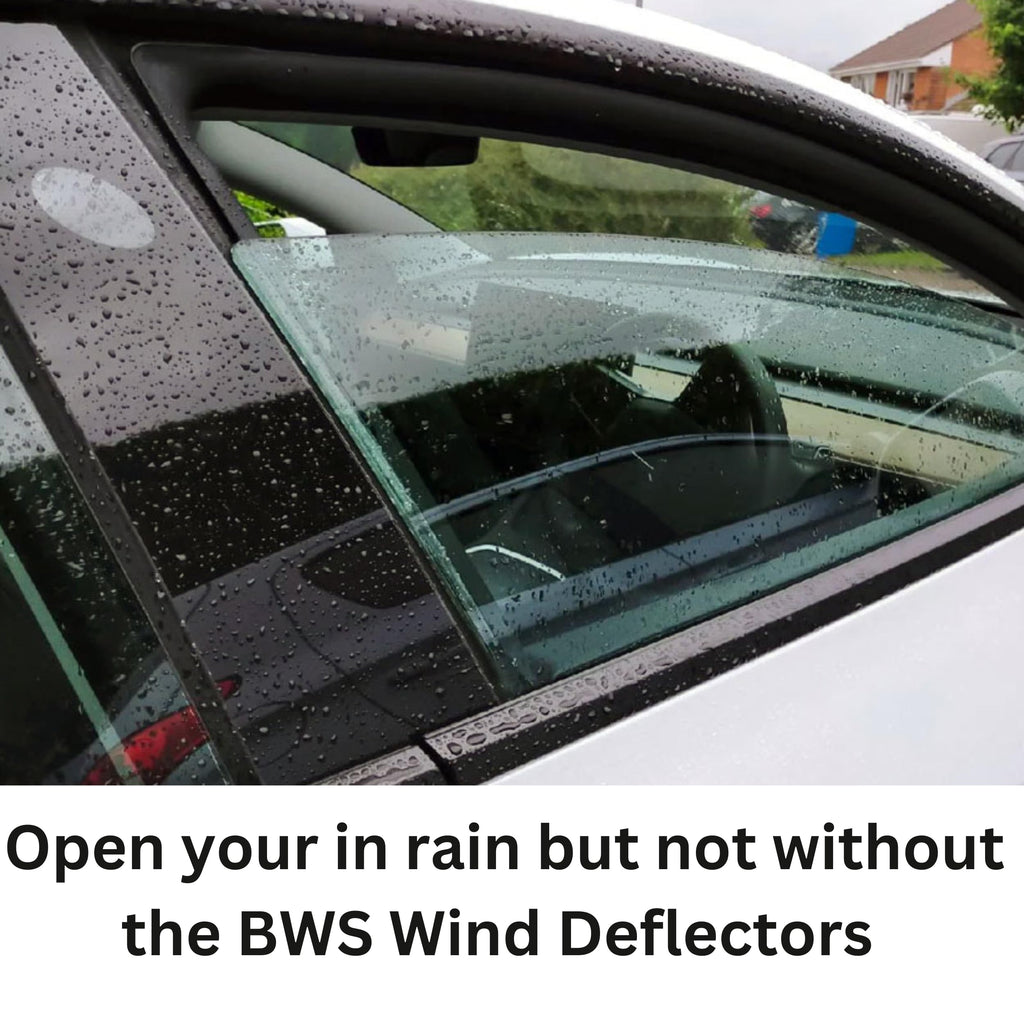 BWS Premium Wind Deflectors For FORD FOCUS MK4 5-doors 2018-onwards 4-Pieces, Enhance Driving Comfort with Window Visors (UK Stock) Dark Tinted