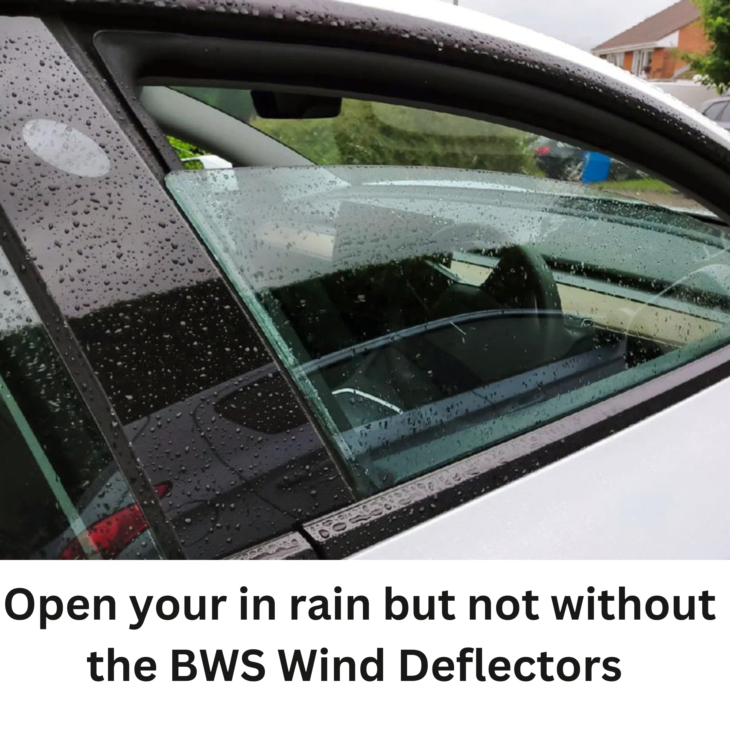 BWS Premium Wind Deflectors For FORD FOCUS MK4 5-doors 2018-onwards 4-Pieces, Enhance Driving Comfort with Window Visors (UK Stock) Dark Tinted