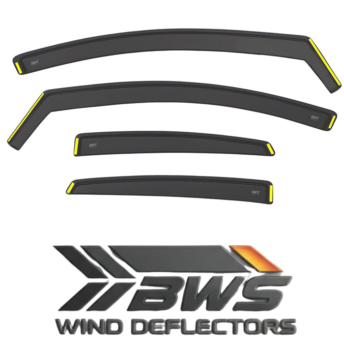 BWS UK Stock: Premium 4-Piece Wind Deflectors For MITSUBISHI OUTLANDER MK3 2013-onwards, Enhance Driving Comfort with Window Visors