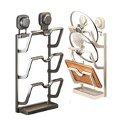 BWS Brightway Pot Lid Organizer Rack, U-Shaped Lid Holder, Adhesive Wall or Cabinet Door Mount – No Drilling Required, Space-Saving Kitchen Storage for Pot and Pan Covers.