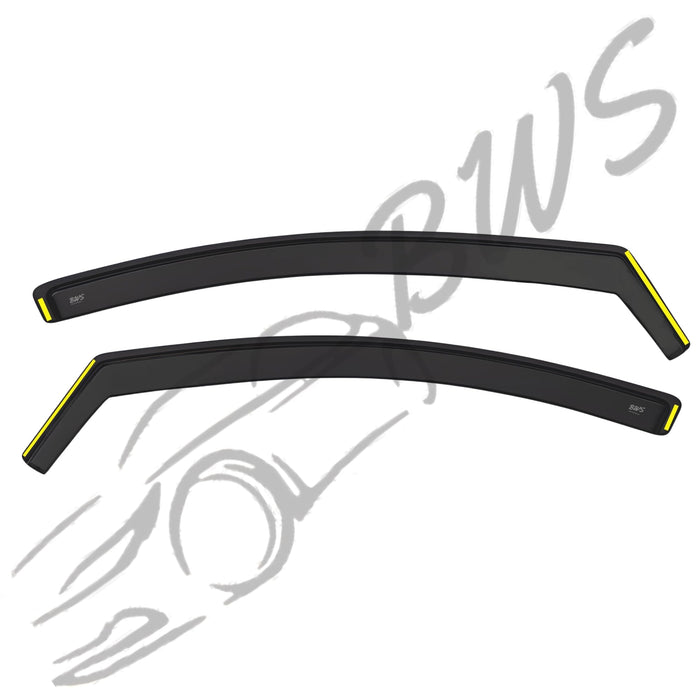 BWS Wind Deflectors for SEAT IBIZA MK4 6J 2008-2017 3 Door Coupe 2 pieces Set - Keep Your Car Ventilated in Rain - Reduce Wind Turbulence - In-Channel Dark Tinted Set Visors