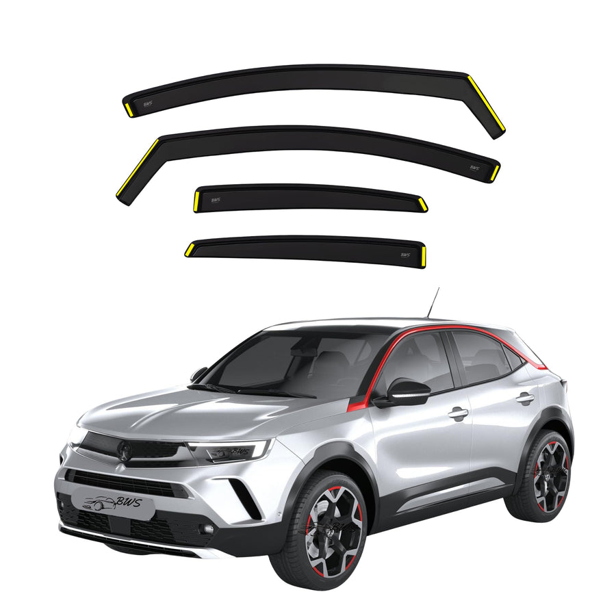 BWS UK Stock: Premium 4-Piece Wind Deflector For Vauxhall Mokka B 2020-up Wind Deflectors, Enhance Driving Comfort with Window Visors