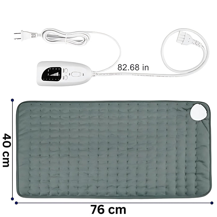 Electric Heating Pad 6 Adjustable Temperature Settings – Ideal for Back, Neck, Shoulder, and Abdominal Relief. Features Advanced Heating Technology and Machine-Washable Design.
