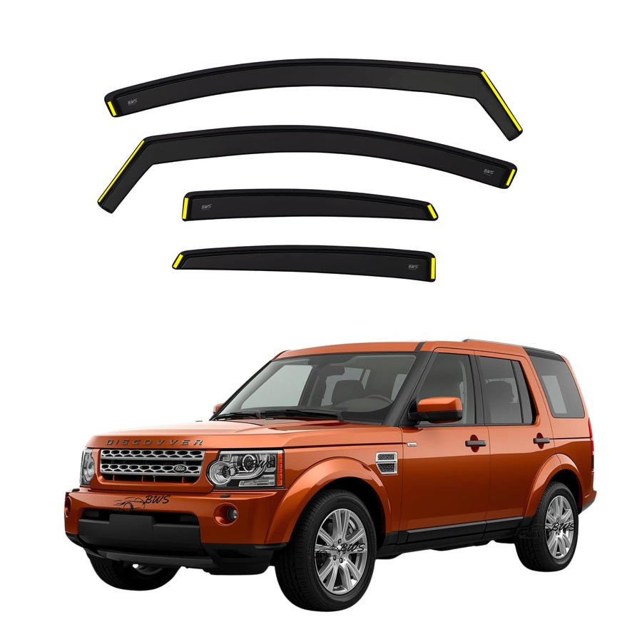 Wind Deflectors for Land Rover Discovery MK4 (2009-2016) 5 Door SUV 4pcs Set | In-Channel Rain Guards for Wind, Easy Installation - Tinted Enhance Driving Comfort with Window Visors Shields (BWS)