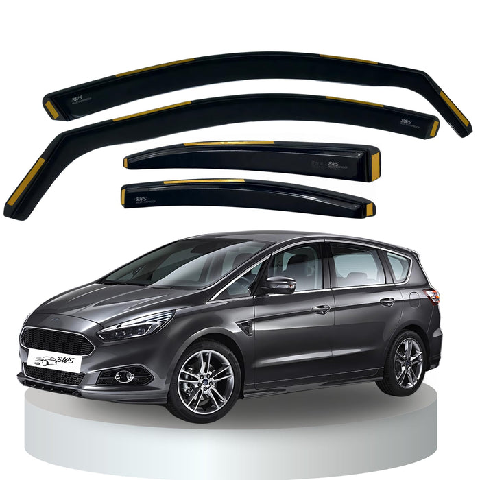 FORD S-MAX MK2 5-doors 2010-2015 4-Pieces Wind Deflectors